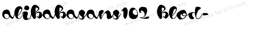 alibabasans102 blod字体转换